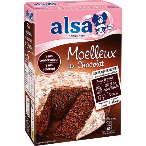 Moelleux au chocolat Alsa : préparation pour gâteau prête à l'emploi