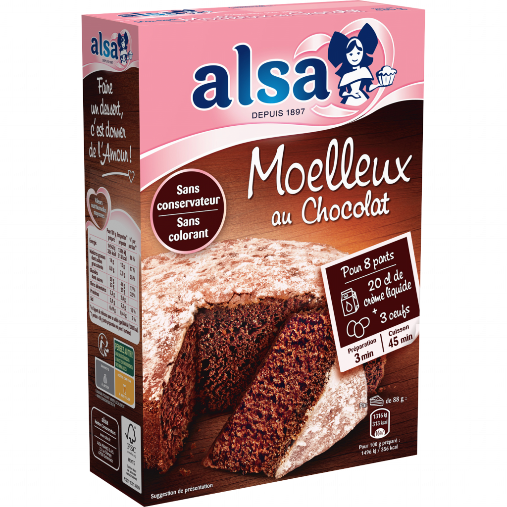 Moelleux Au Chocolat Alsa Preparation Pour Gateau Prete A L Emploi