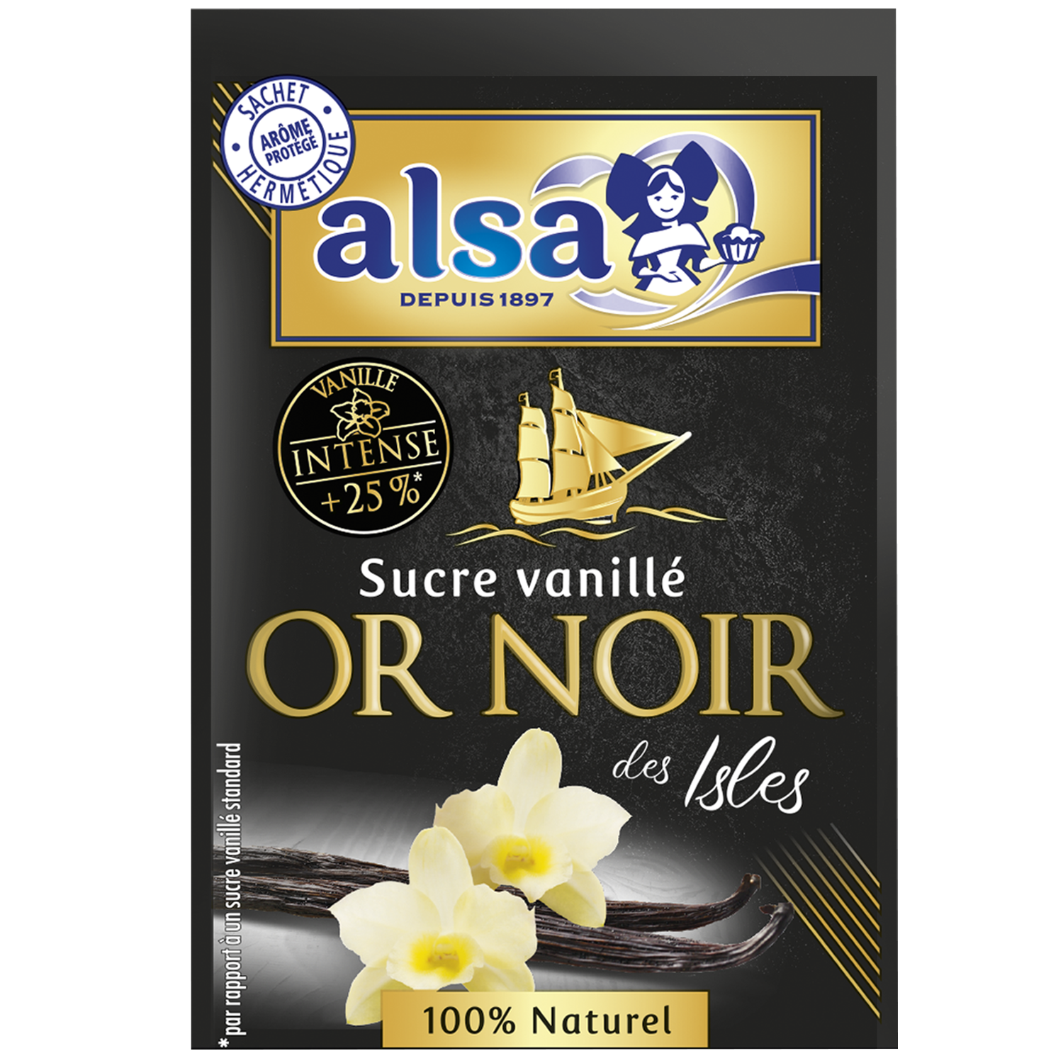 Sucre vanillé Or Noir des Isles - alsa - depuis 1897