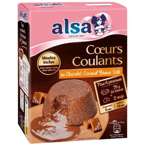 Cœurs Coulants au Chocolat-Caramel Beurre Salé - alsa - depuis 1897